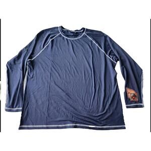 NWT Uzzi Amphibious Gear SPF 50 Rash Guard Men's XXL Navy Surf Style 4701